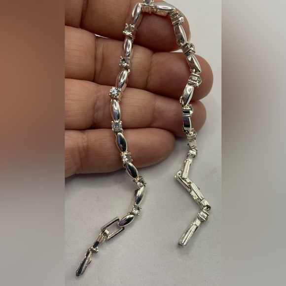 3 for $30 Vintage Avon Signed Cubic Zirconia Silver Plated Bracelet - Picture 5 of 12